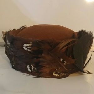 Ladies fashion hat - Brown - wool